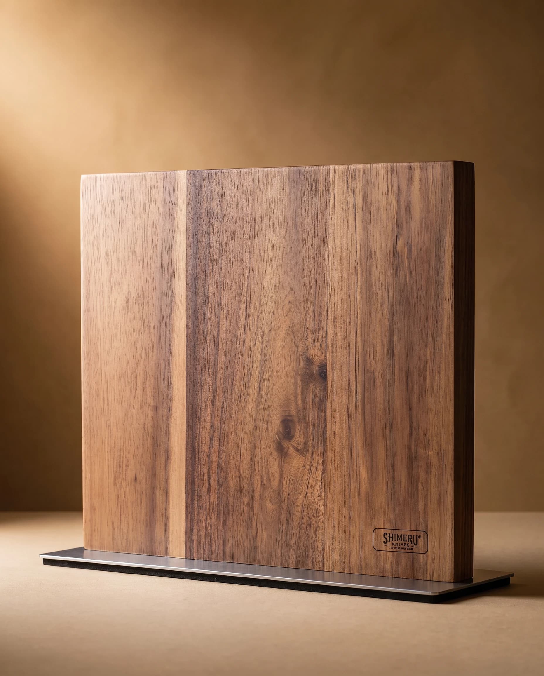 Double-Sided Acacia Wood Magnetic Knife Stand
