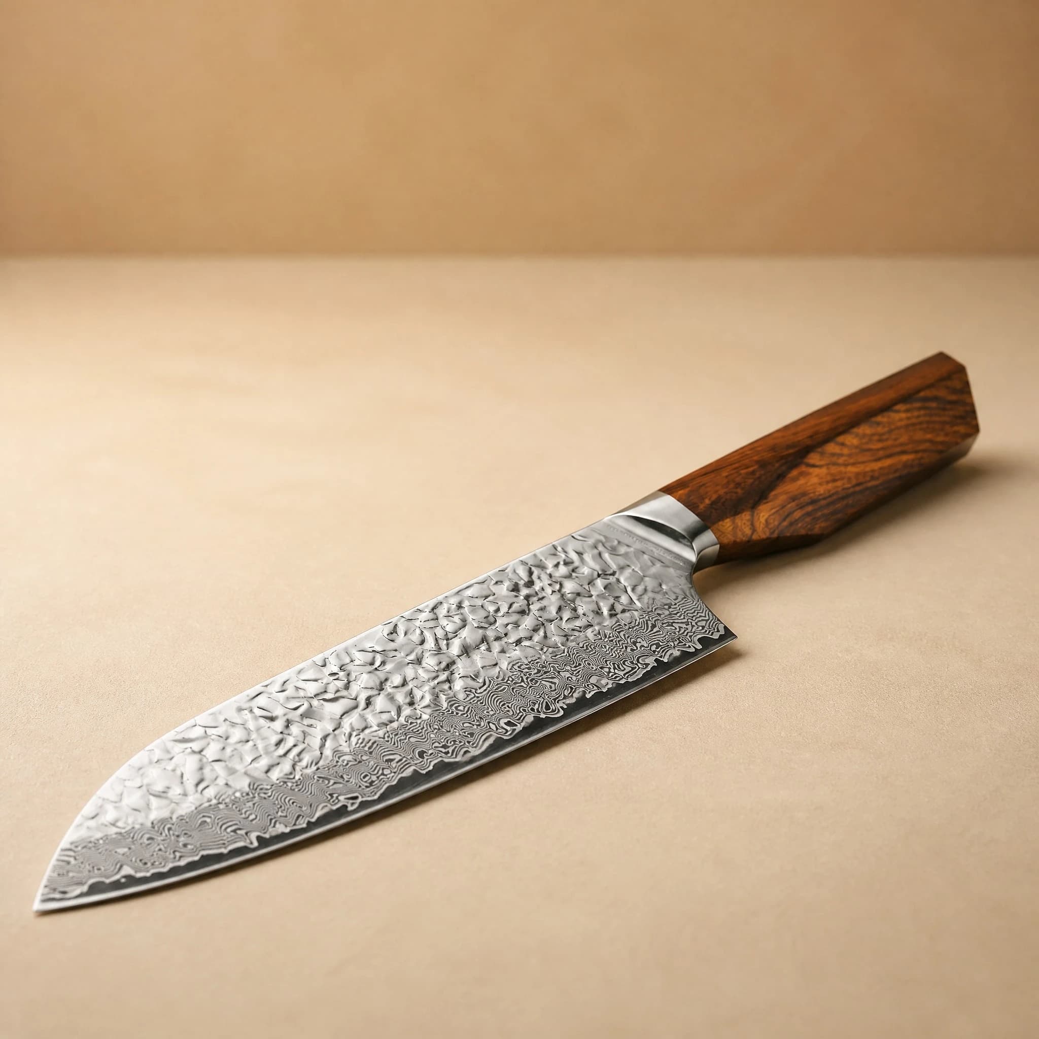 Shikoku 7" Damascus Steel Kengata Santoku 三徳包丁