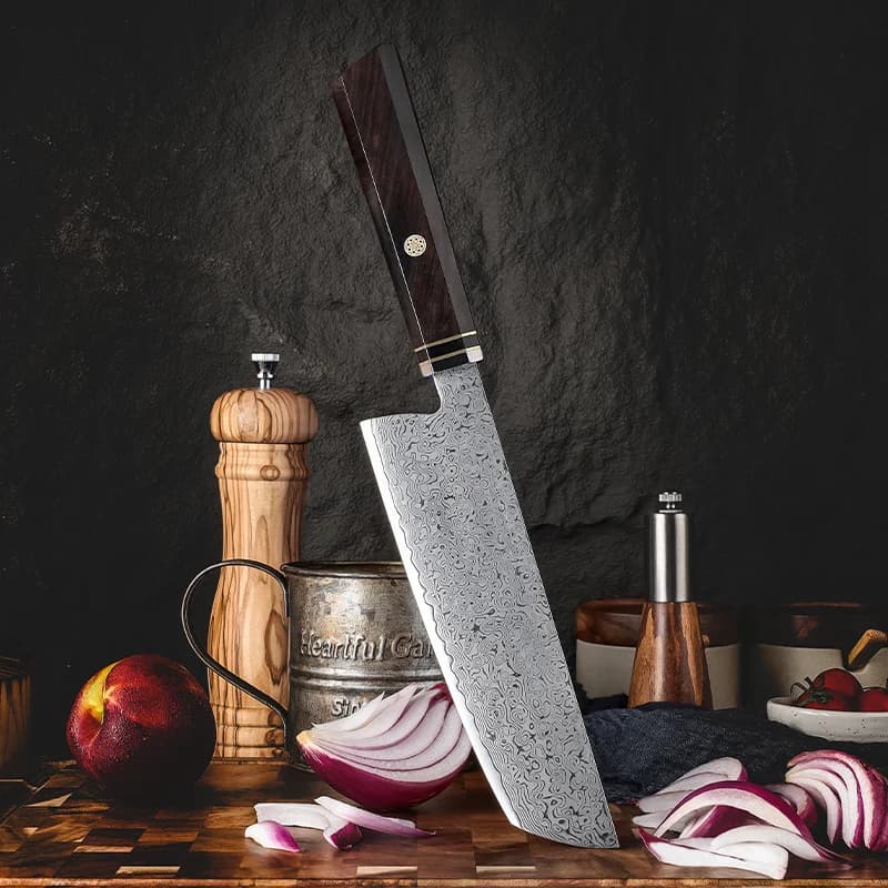 Yamato 7" Damascus Steel Nakiri Knife 菜切り包丁