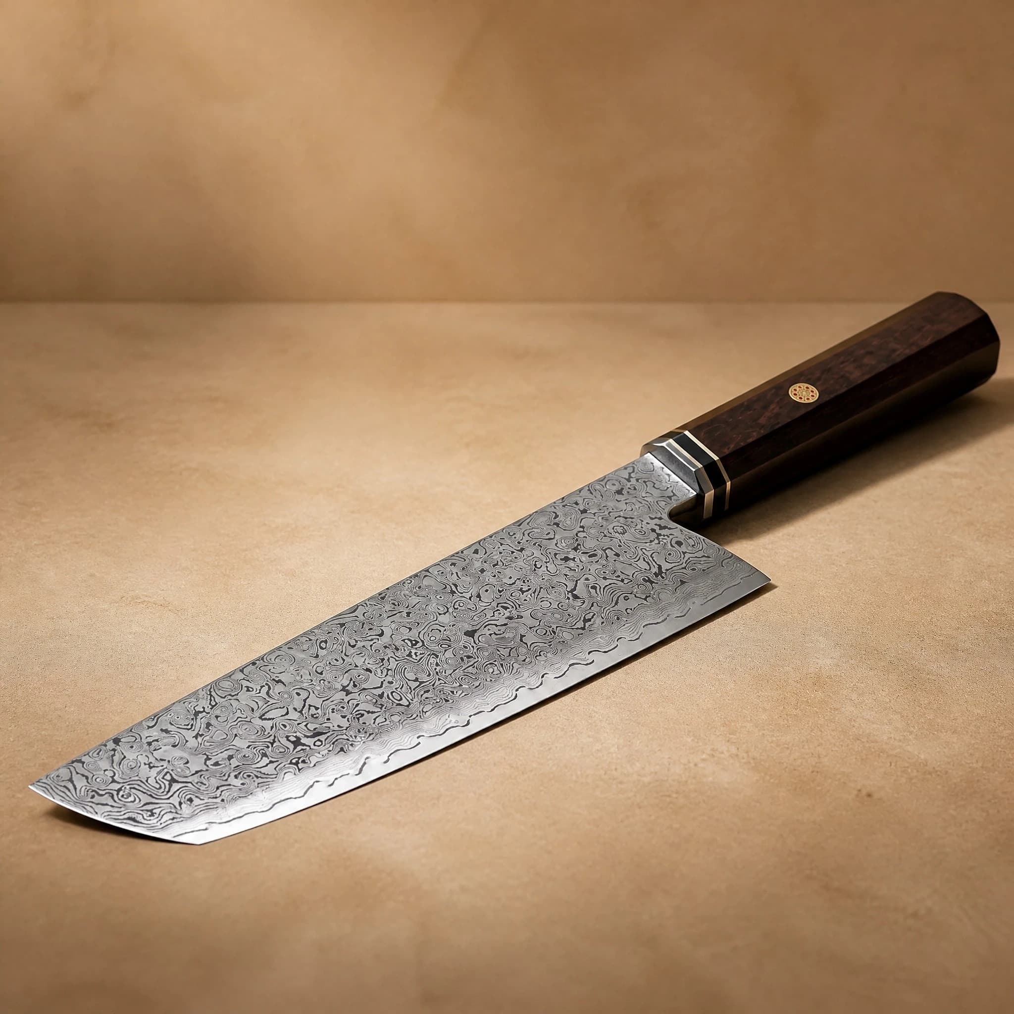 Yamato 7" Damascus Steel Nakiri Knife 菜切り包丁
