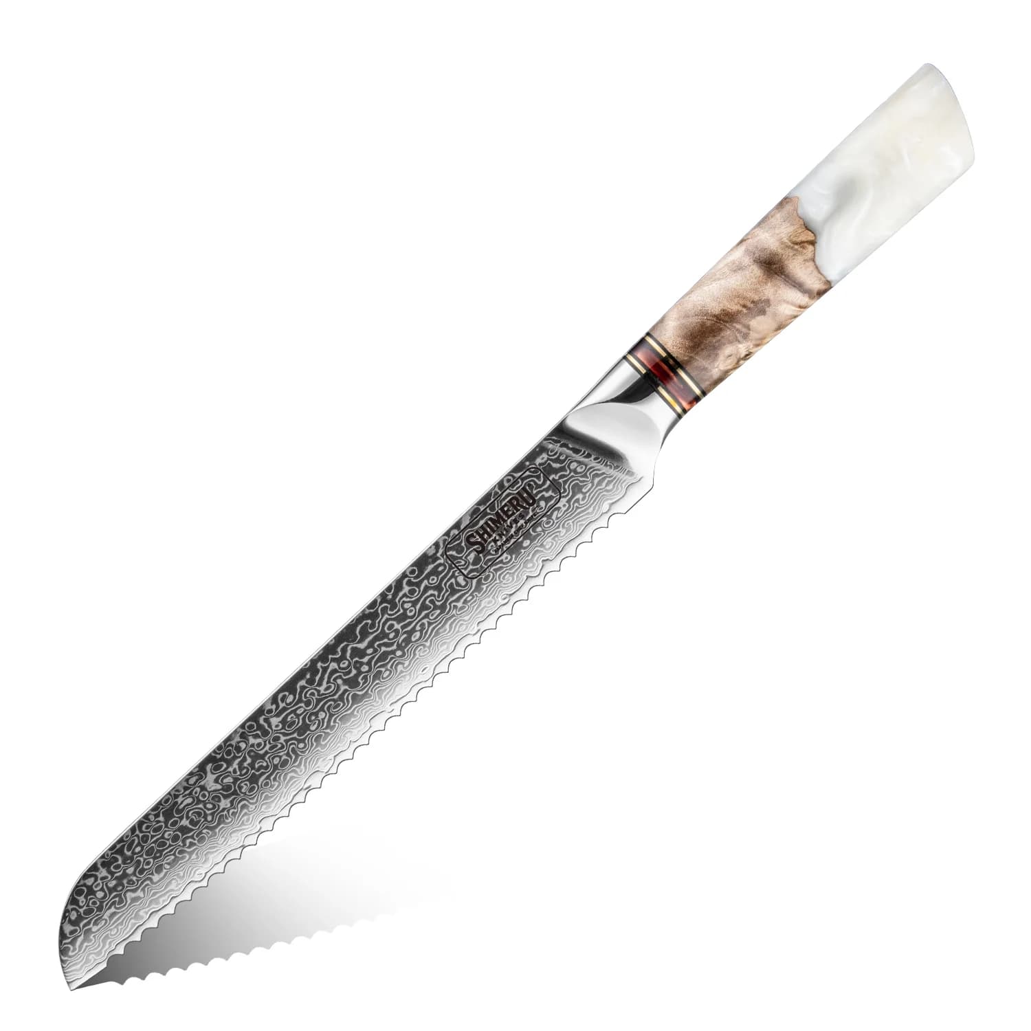 Tokachi 8" Damascus Steel Bread Knife  パン切りナイフ
