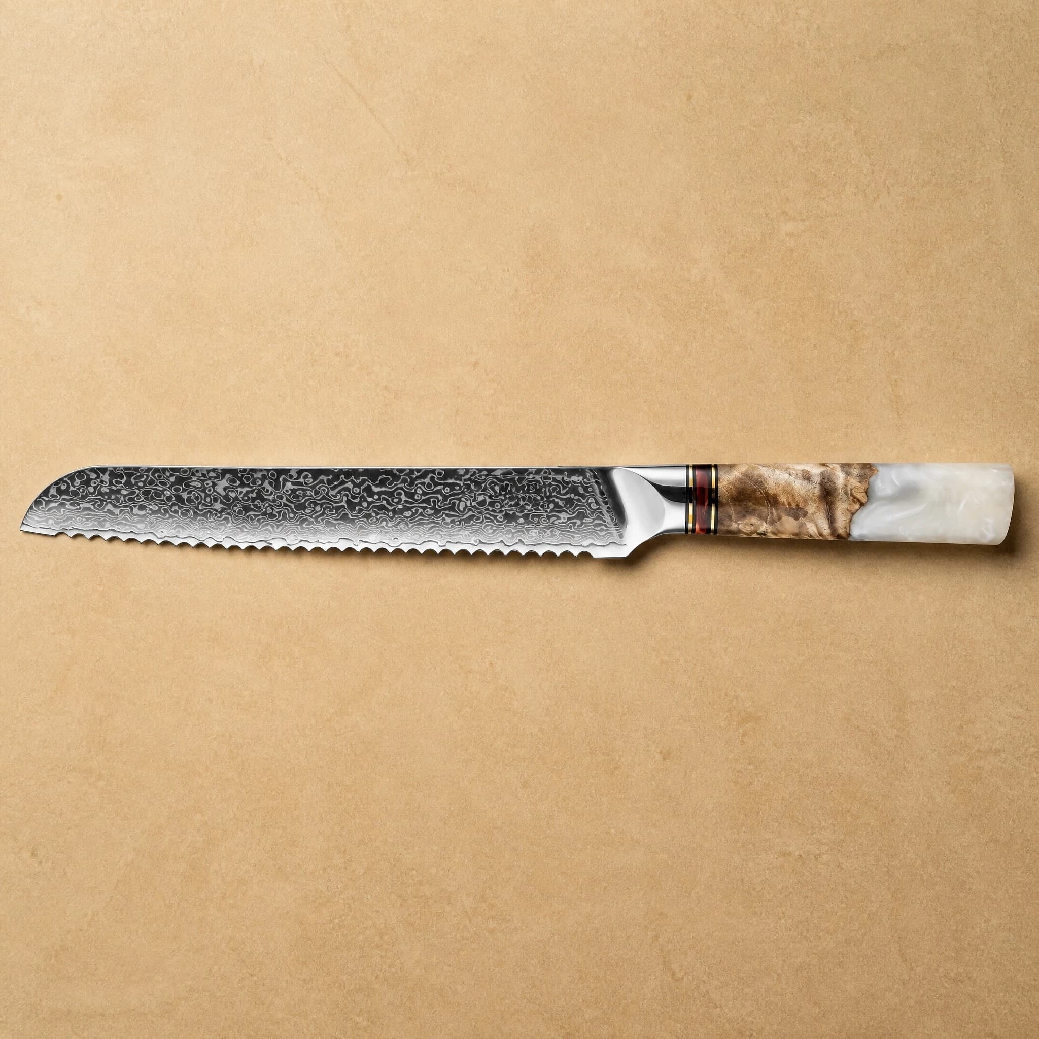 Tokachi 8" Damascus Steel Bread Knife  パン切りナイフ