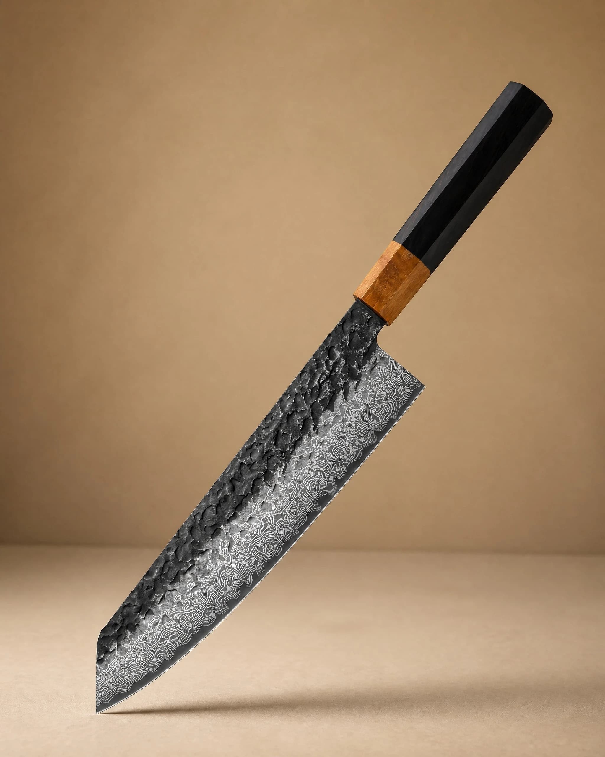 Dark Grain 9.5" Damascus Steel Kiritsuke Knife 切り付け包丁