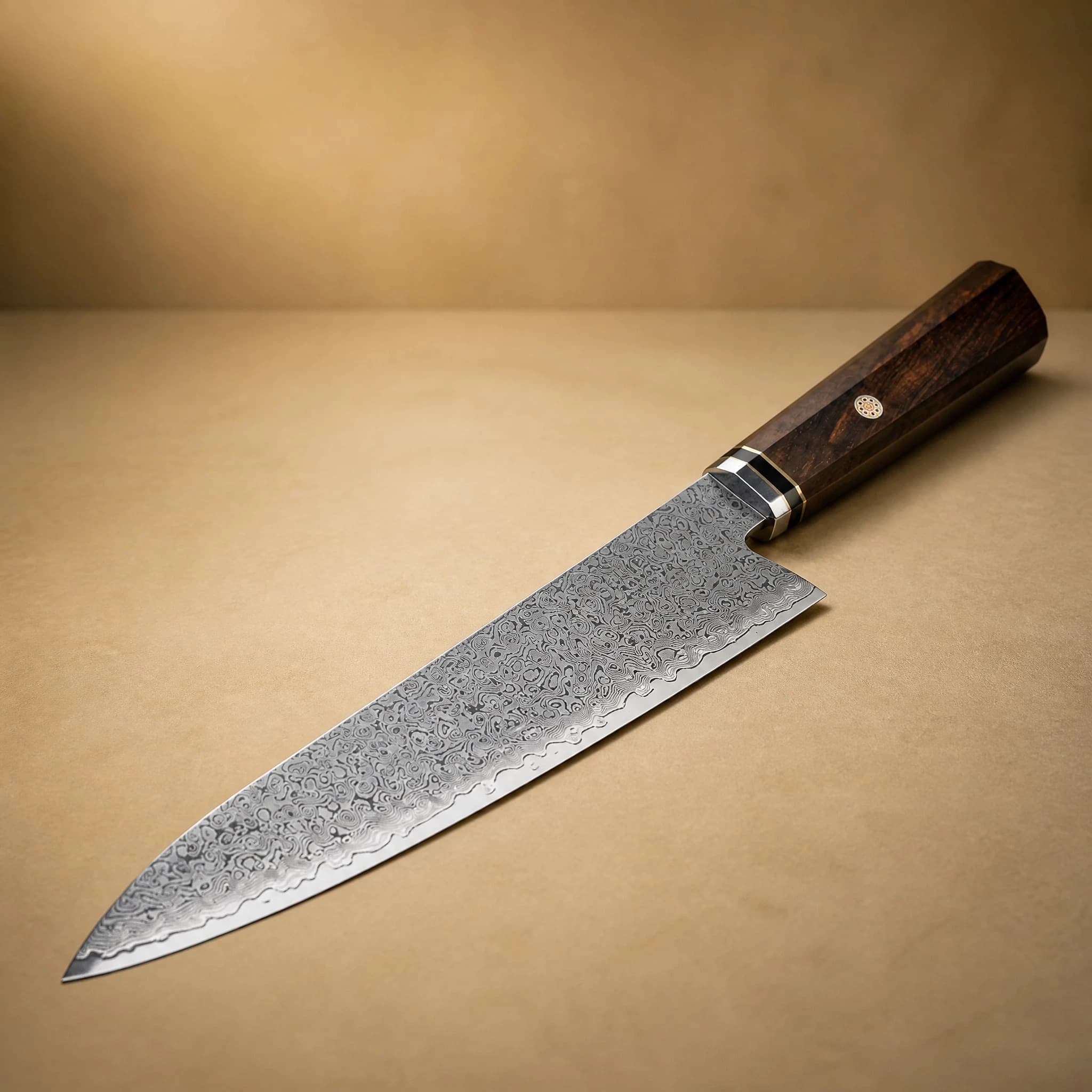 Sakawa 8.5" Damascus Steel Gyuto Knife 牛刀