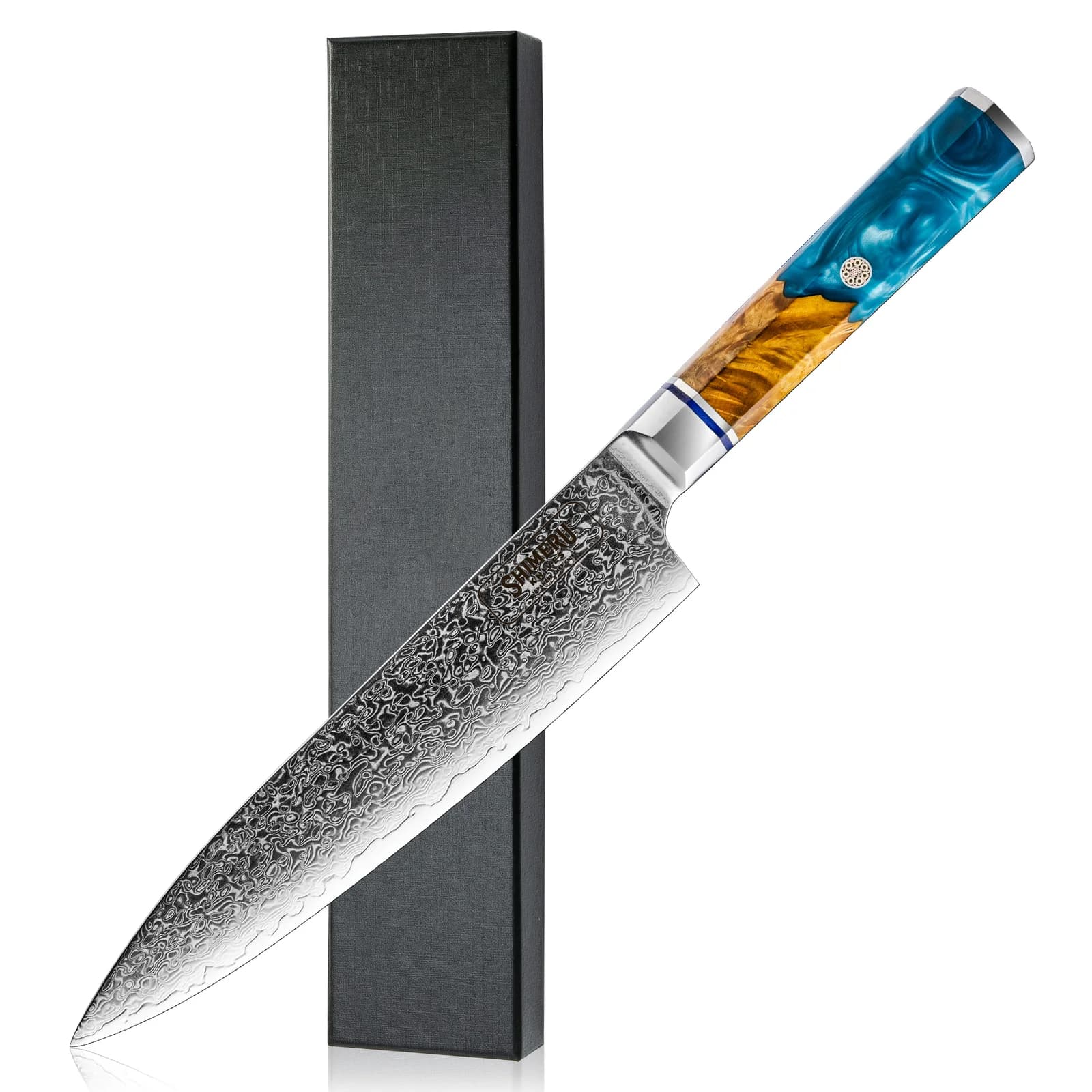 Asahi 旭川 8" Damascus Steel Gyuto Knife 牛刀
