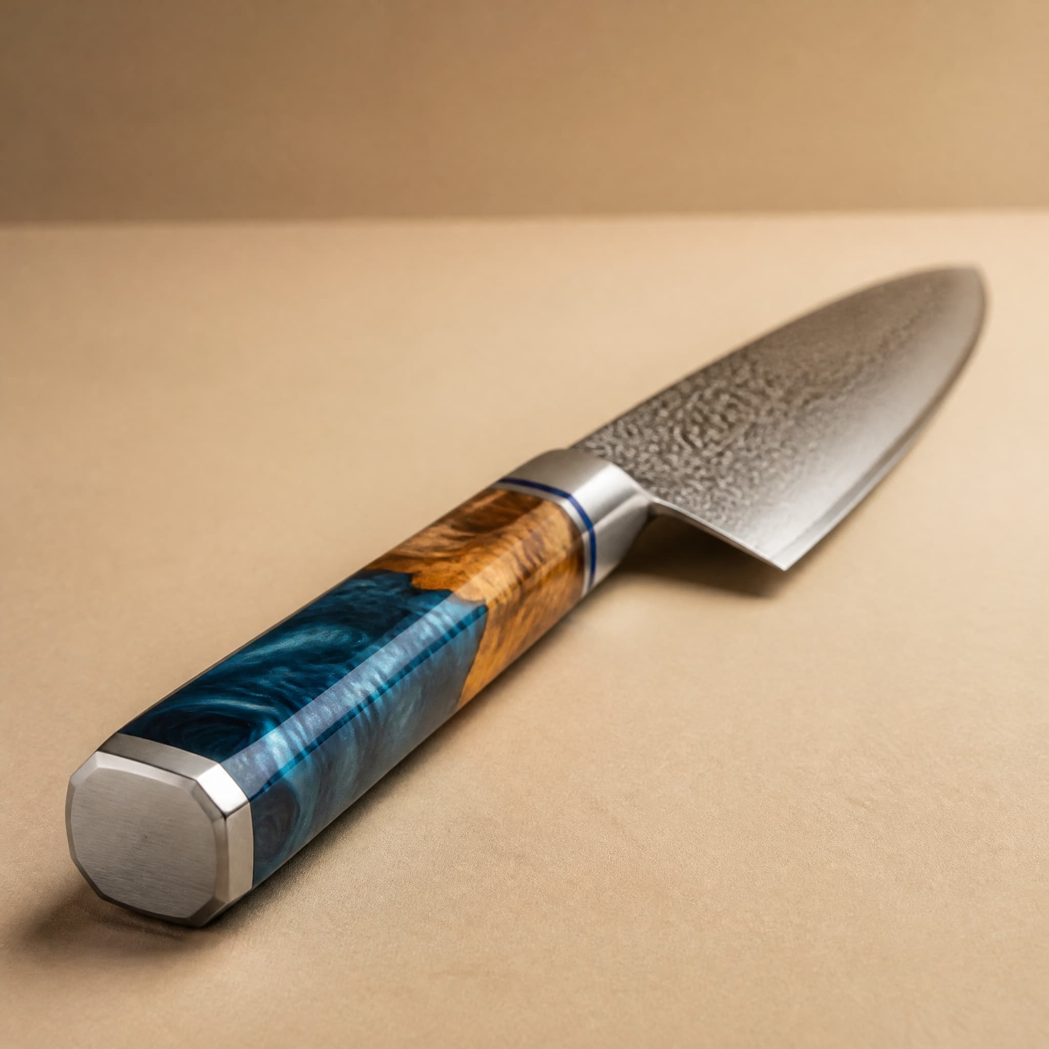 Asahi 旭川 8" Damascus Steel Gyuto Knife 牛刀