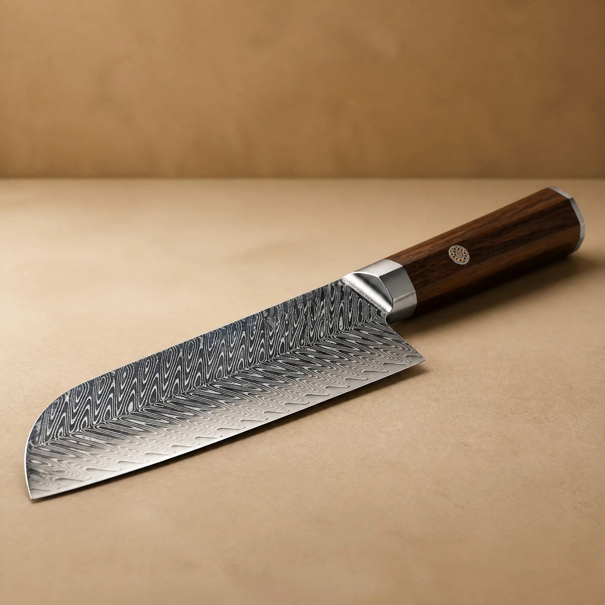 Komachi 小町 7″ Damascus Steel Santoku Knife 三徳包丁