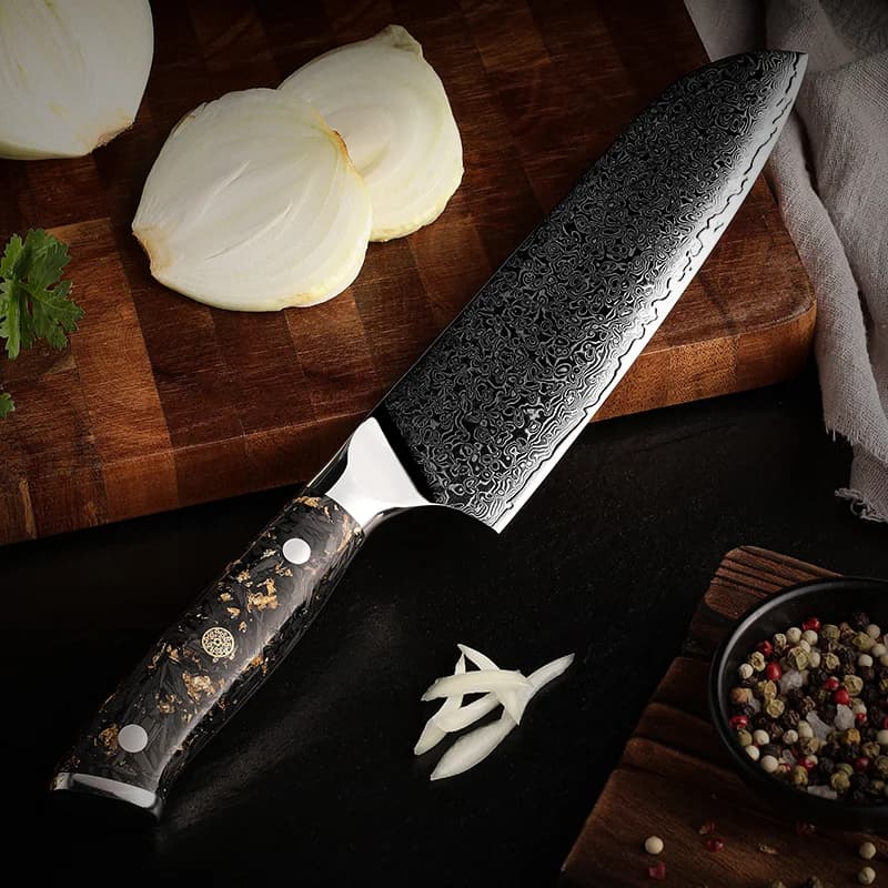 Asuka 飛鳥 7″ Damascus Steel Santoku Knife 三徳包丁
