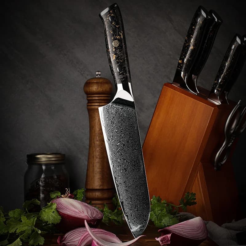 Asuka 飛鳥 7″ Damascus Steel Santoku Knife 三徳包丁